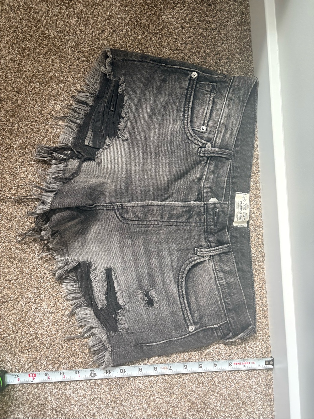 We the free Distressed Black shortie Shorts